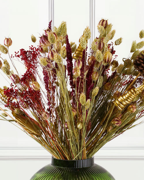 Dried Flower Bouquet - Mixed Classic Red