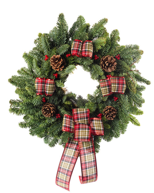 Noble Christmas Wreath - Tartan