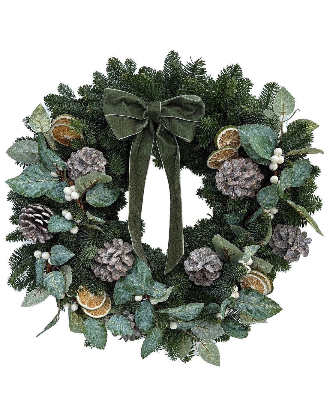 Touch of Frost Christmas Wreath - Luxury Natural