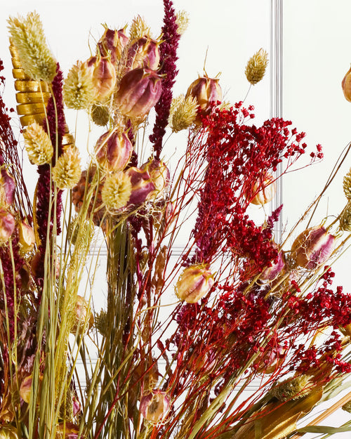 Dried Flower Bouquet - Mixed Classic Red