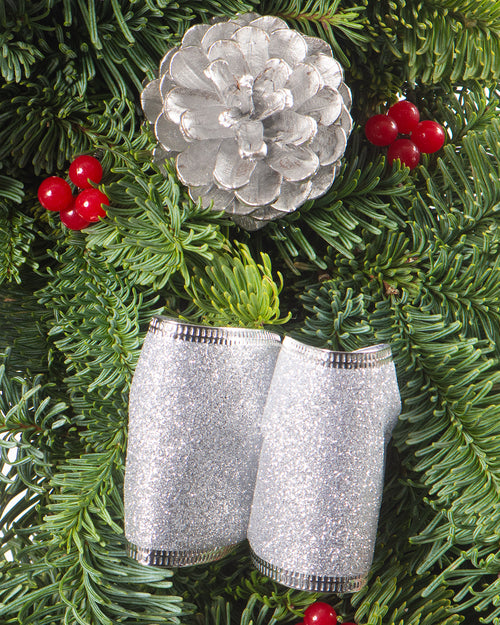 Noble Christmas Wreath - Silver