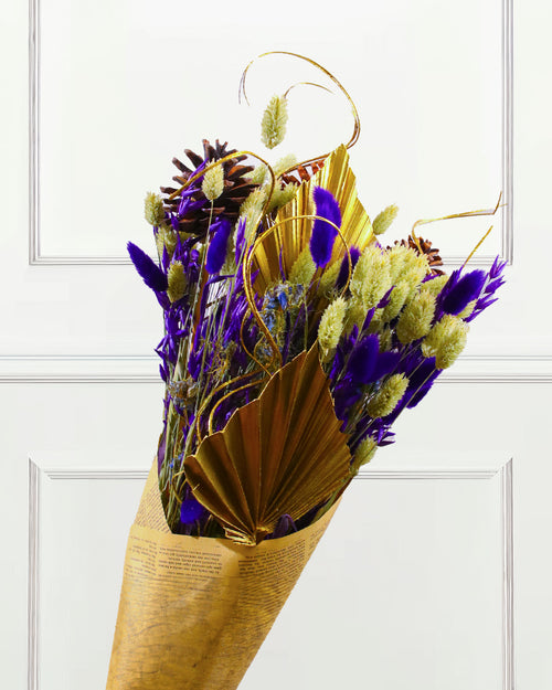 Dried Flower Bouquet - Mixed Magic Purple