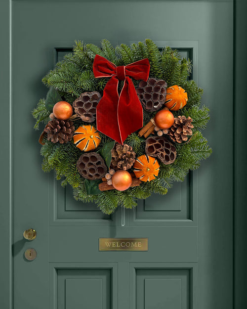 10" Cinnamon Spice Christmas Wreath - Luxury Natural