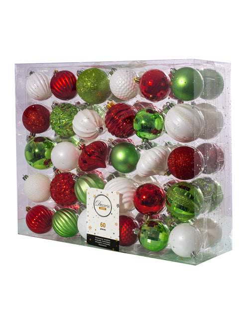 Candy Cane Forest Bauble Collection - 60 Pack