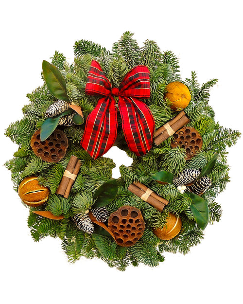 Merry Spice Christmas Wreath -  Luxury Natural