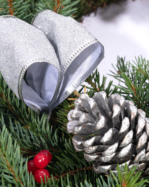 Spruce Christmas Wreath - Silver