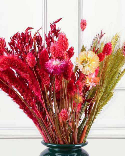 Dried Flower Bouquet - Love Red