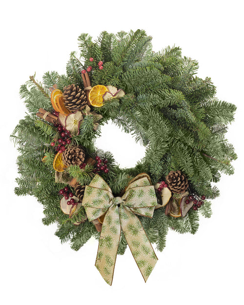 Spiced Crescent Christmas Wreath - Luxury Natural