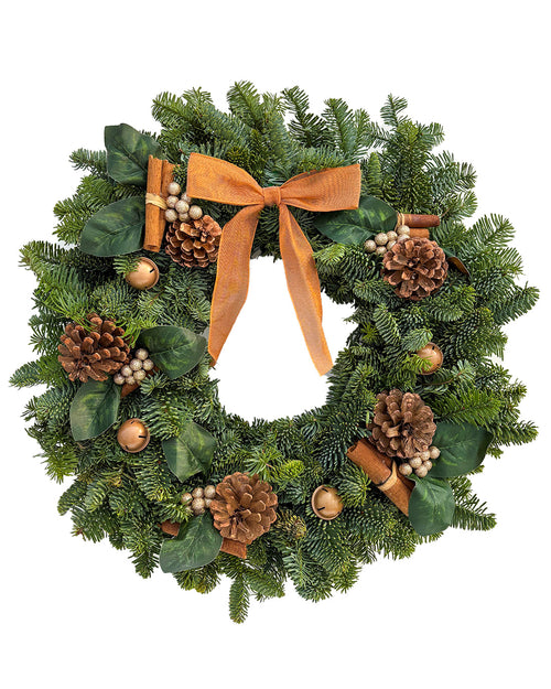 Copper & Rose Gold Christmas Wreath - Luxury Natural