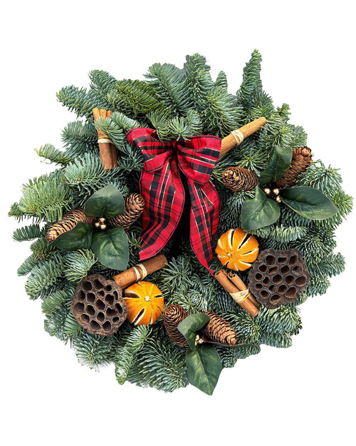 Merry Spice Christmas Wreath -  Luxury Natural