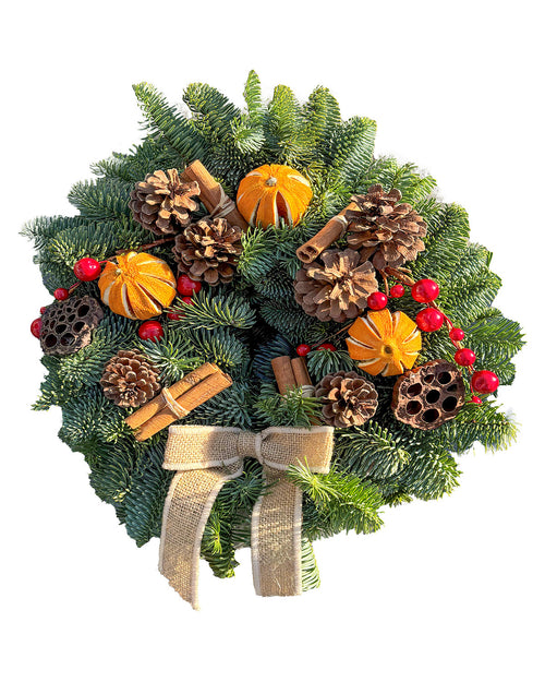 Festive Christmas Wreath - Luxury Natural