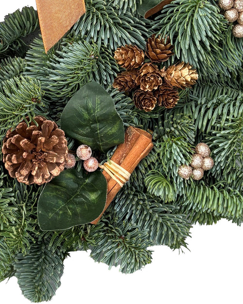Copper & Rose Gold Christmas Wreath - Luxury Natural