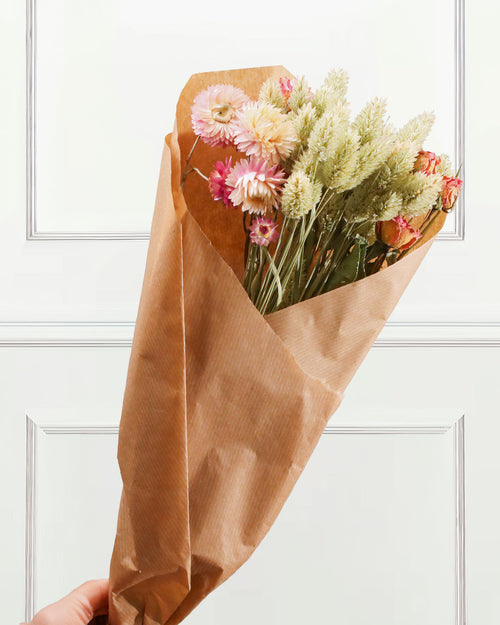 Dried Flower Bouquet - Mixed Love Soft Pink