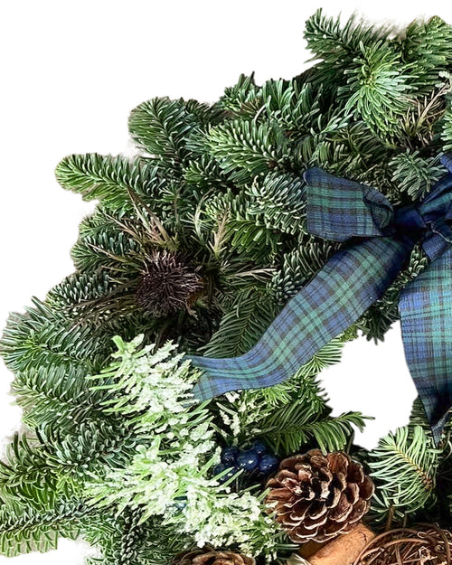 Highland Forest Christmas Wreath - Luxury Natural