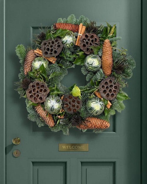 Black Ivy Christmas Wreath - Luxury Natural