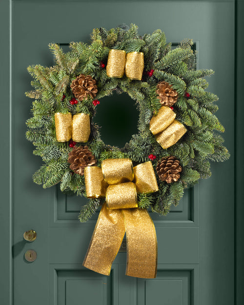 Noble Christmas Wreath - Gold