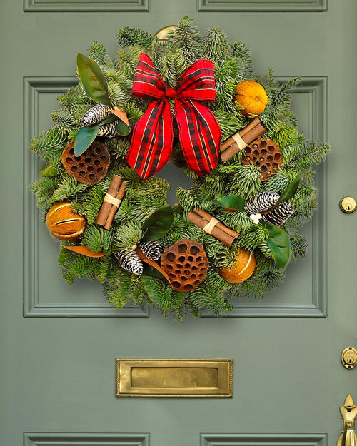 Merry Spice Christmas Wreath -  Luxury Natural
