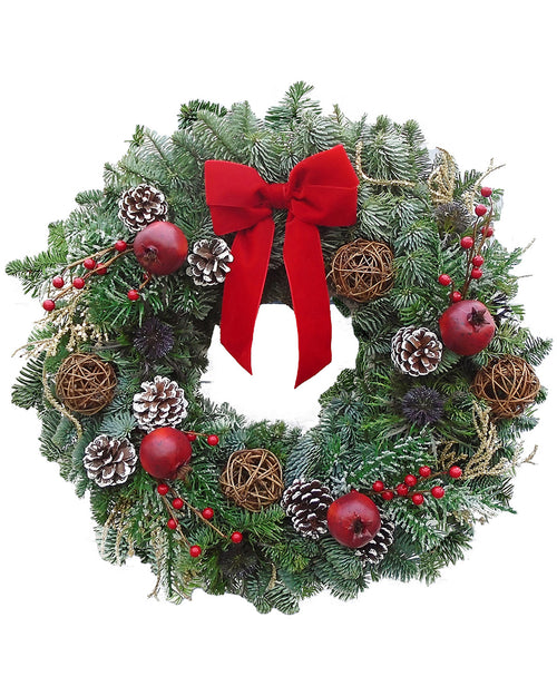 Joyeaux Noel Christmas Wreath - Luxury Natural