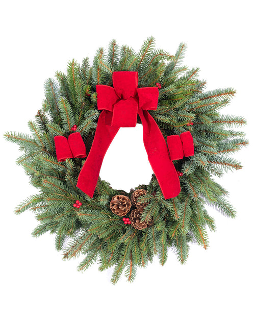 Spruce Christmas Wreath - Red