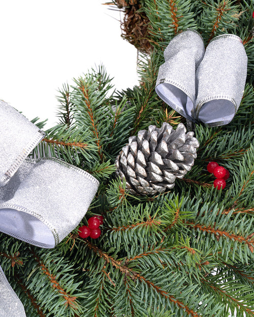 Spruce Christmas Wreath - Silver