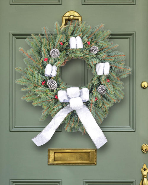 Spruce Christmas Wreath - Silver