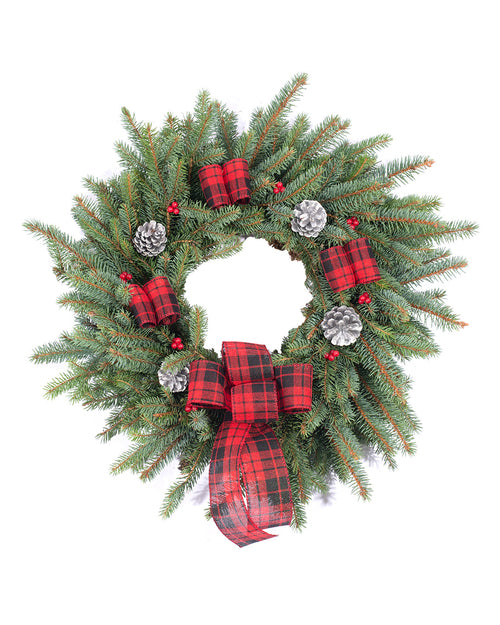 Spruce Christmas Wreath - Tartan